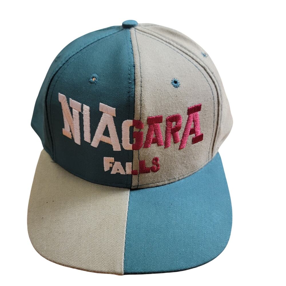 - Niagara Falls - Ball Cap - Strap Back - Two-tone Green and Beige - Preowned